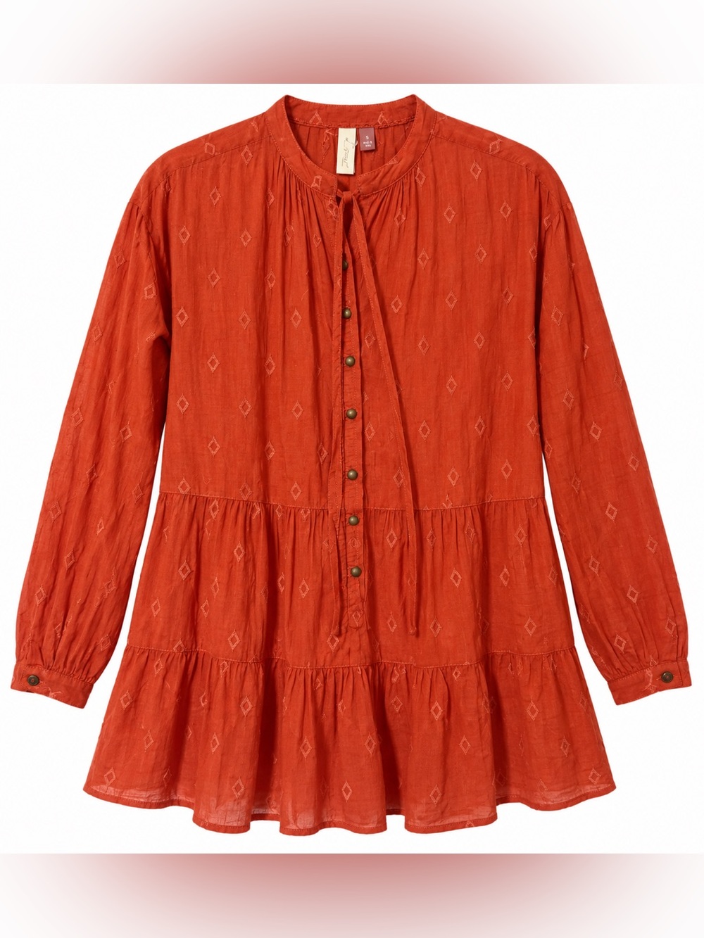 Anthropologie Pilcro Tiered Oversized Peasant Top- XS